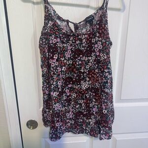 Torrid Women's Floral Camisole - Black and Pink